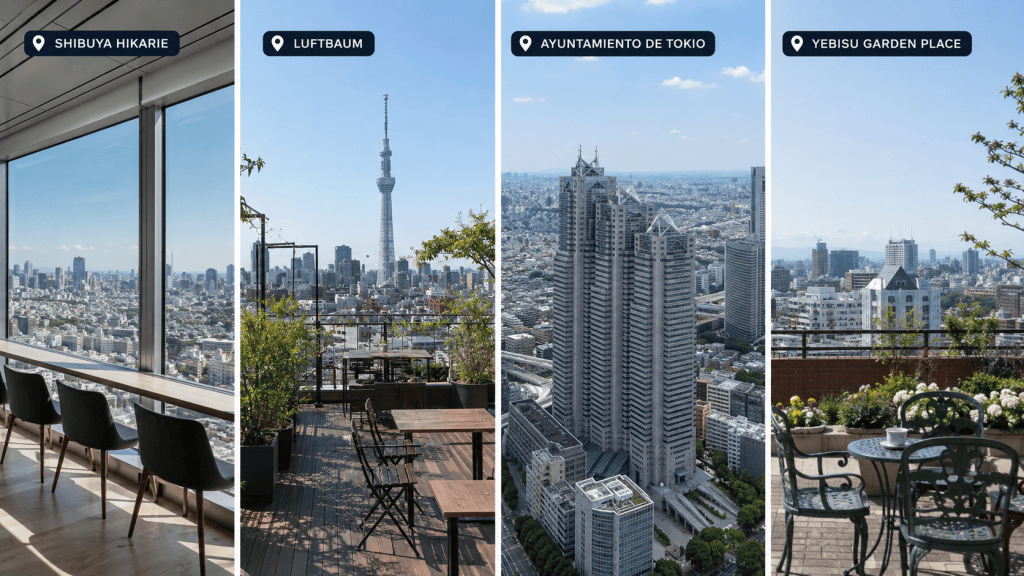 4 miradores gratis en Tokio